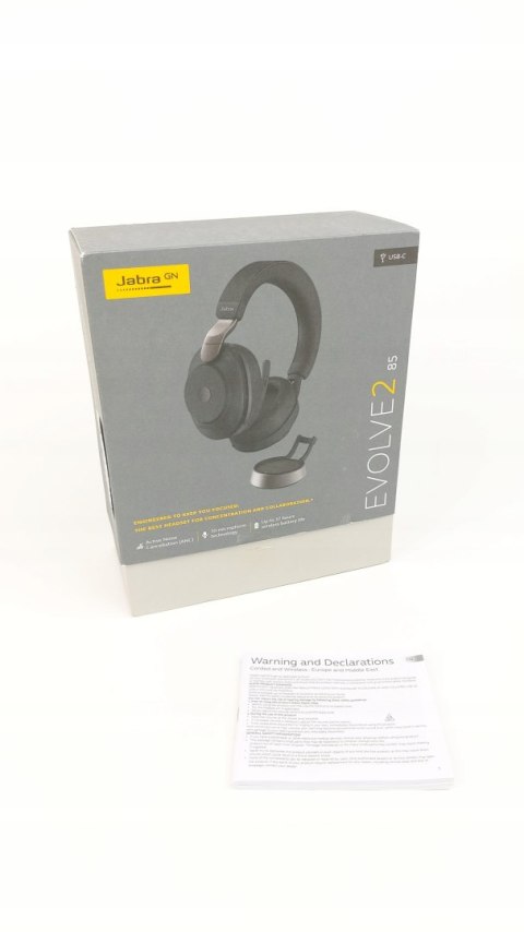 Bezprzewodowy zestaw słuchawkowy Bluetooth 5.0 Jabra Evolve2 85, UC Stereo Bezprzewodowy zestaw słuchawkowy Bluetooth 5.0 Jabra Evolve2 85, UC Stereo