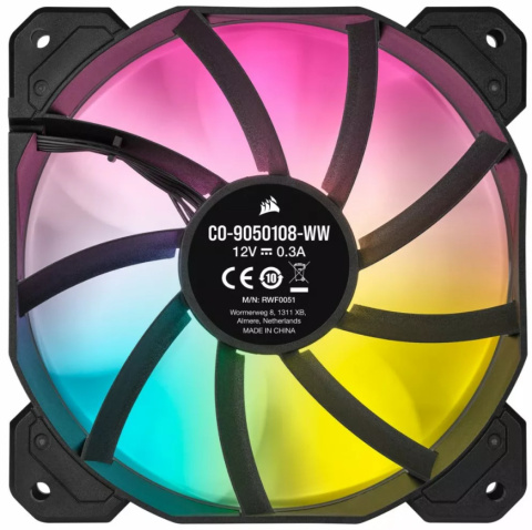 Corsair Wentylator SP120 RGB ELITE 120mm z kontrolerem Lighting Node CORE Corsair Wentylator SP120 RGB ELITE 120mm z kontrolerem Lighting Node CORE