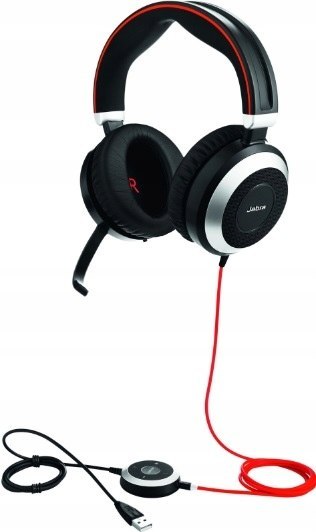Słuchawki Jabra Evolve 80 UC Stereo z redukcją szumów - USB-C i jack 3,5 mm