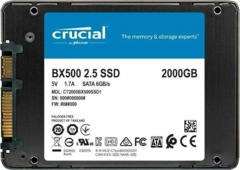 Dysk SSD Crucial BX500 2TB SSD (CT2000BX500SSD1)